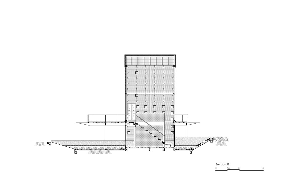 Sunken tea house by PAVA architects restores its historical elements in a former plant estate