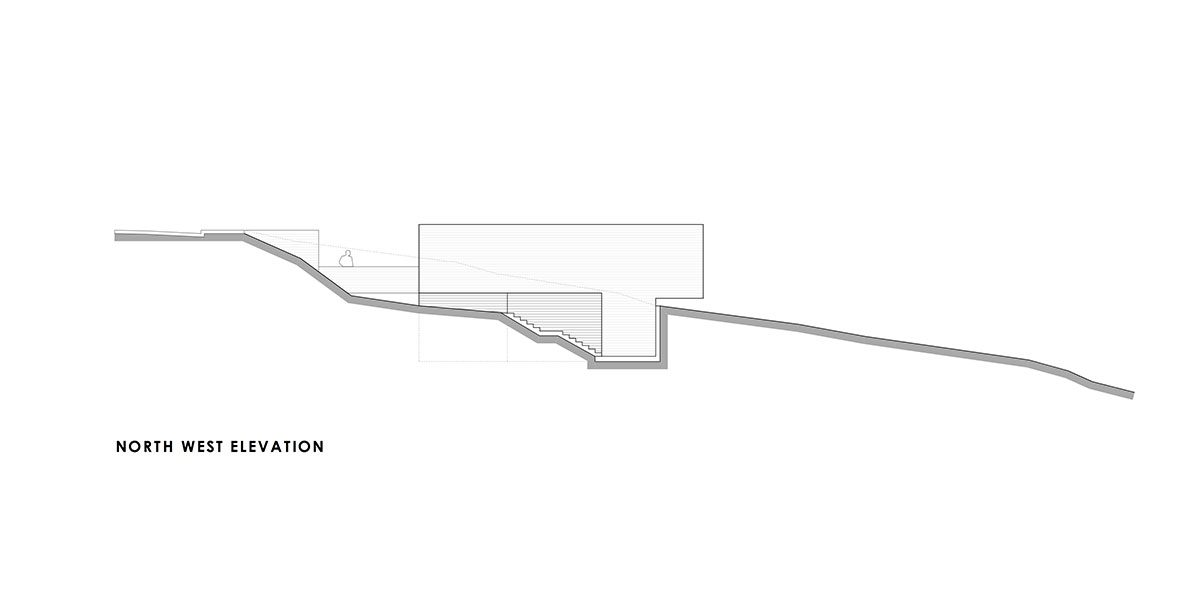 Cristián Romero Valente built this white concrete house on steep slope to give serene view in Chile