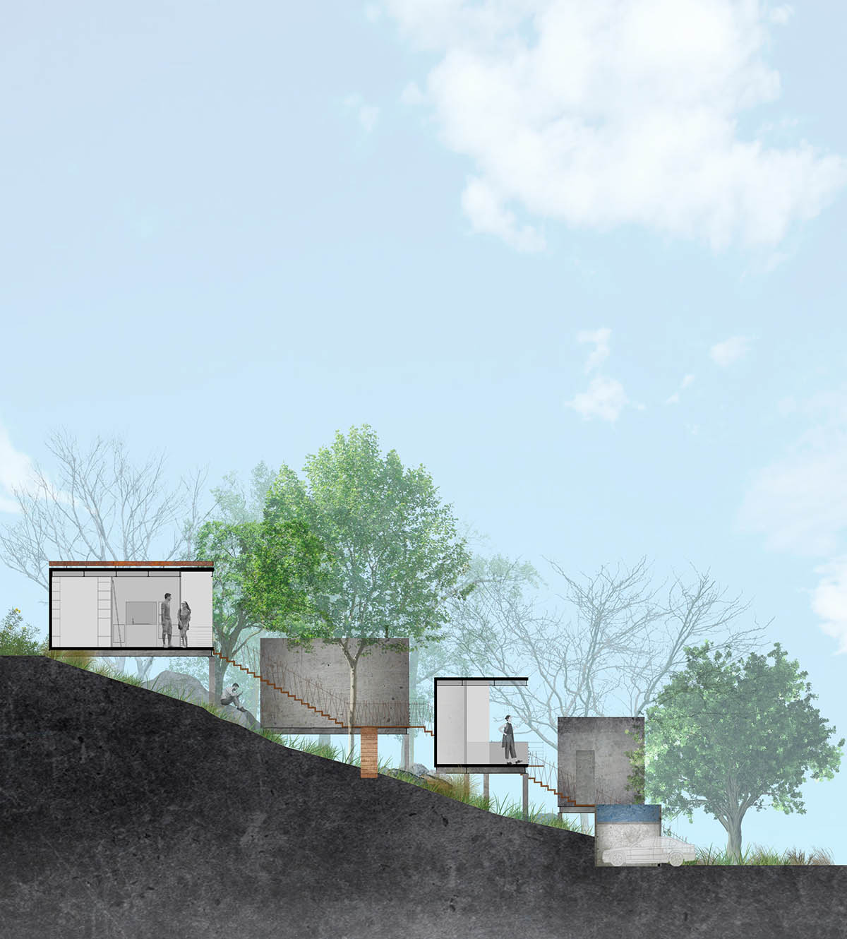 studio patricia meneses completes Pedregal House on a rocky terrain in Mexico