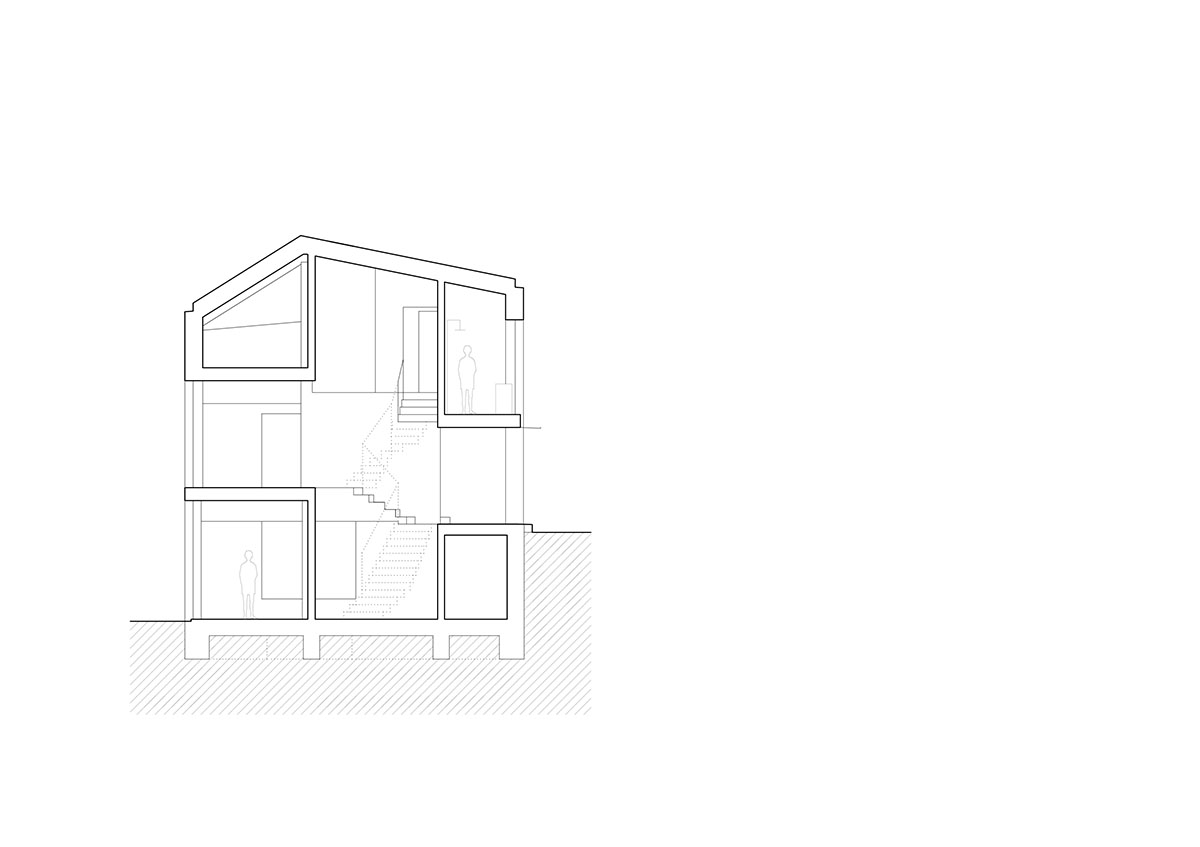 Malý Chmel creates a vertical concrete cave in a sloped garden in the Czech Republic