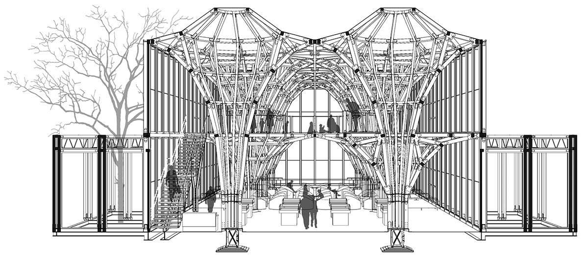 LUO studio Created a Universally-used Sales Center that can be Completely Dismantled and Reused