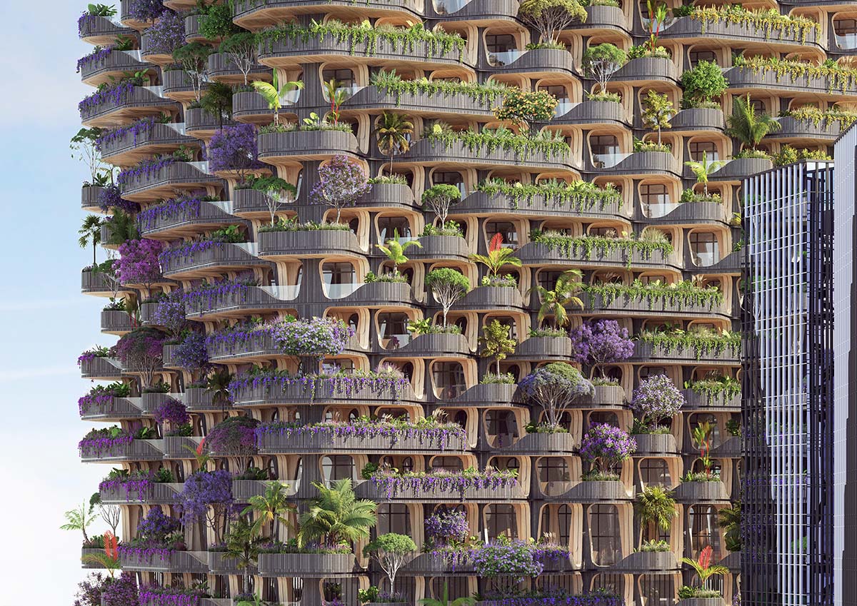 Vincent Callebaut Architectures designs rainbow tree residential tower in the Philippines