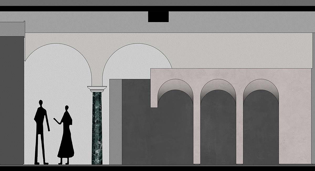 Curved walls and cave-like holes form I.T CERAMICHE Headquarters by Foshan Topway Design