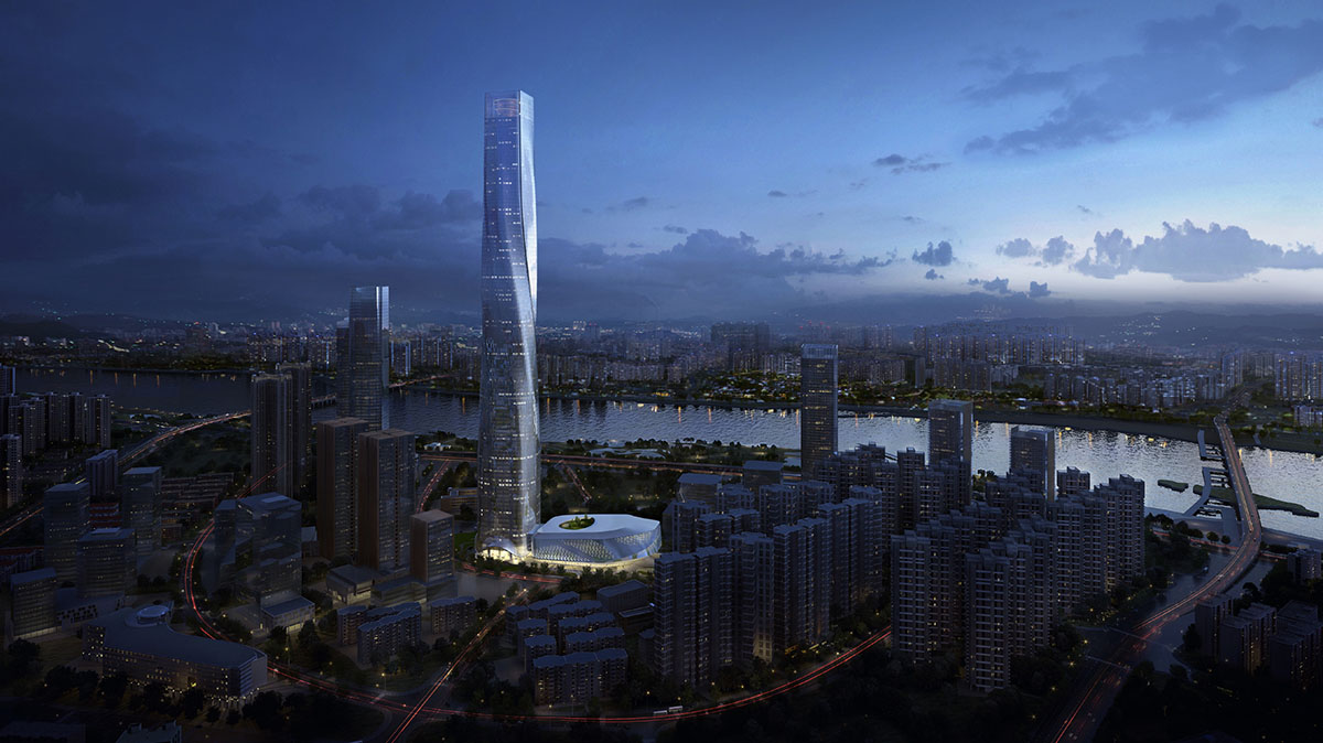 EID Architecture Unveils twisting Shimao North Riverfront Tower in Fuzhou