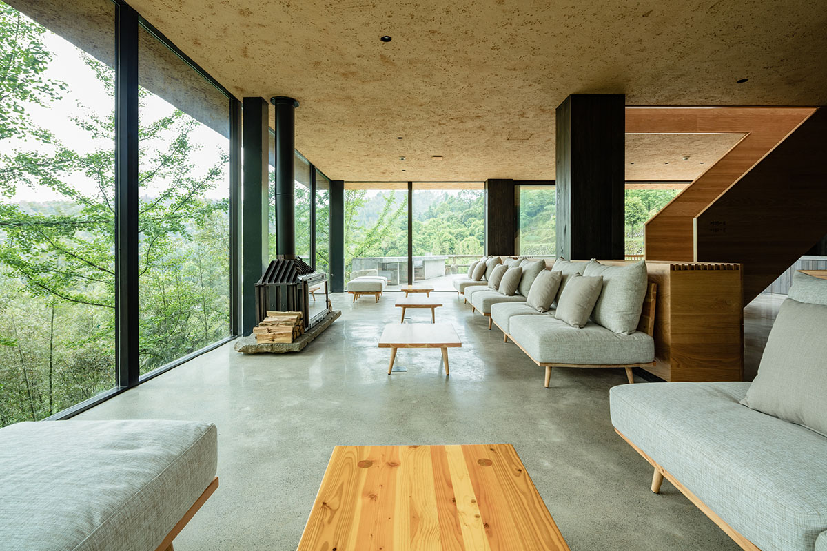 kooo architects built retreat village by using local materials on hills of Zhejiang