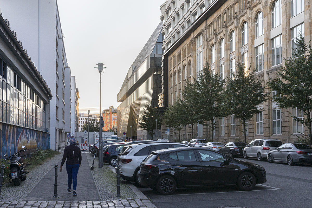 OMA's Axel Springer building in Berlin features a diagonal atrium challenging 