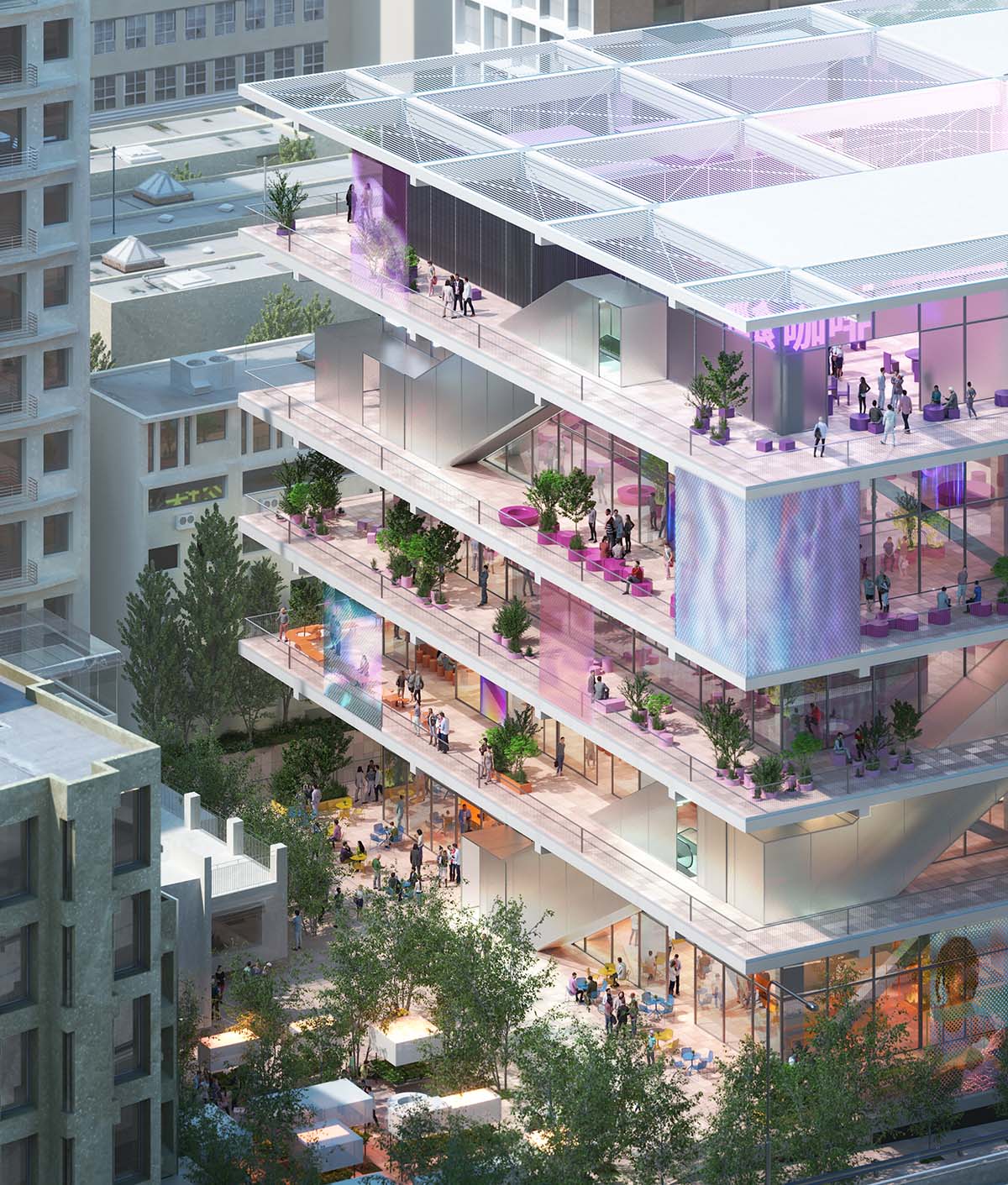 MVRDV challenges market typology with a translucent, colorful Market Cube in Zhubei, Taiwan