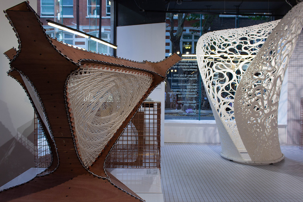Zaha Hadid Architects' robotically produced prototypes displayed at Digital Turn exhibition