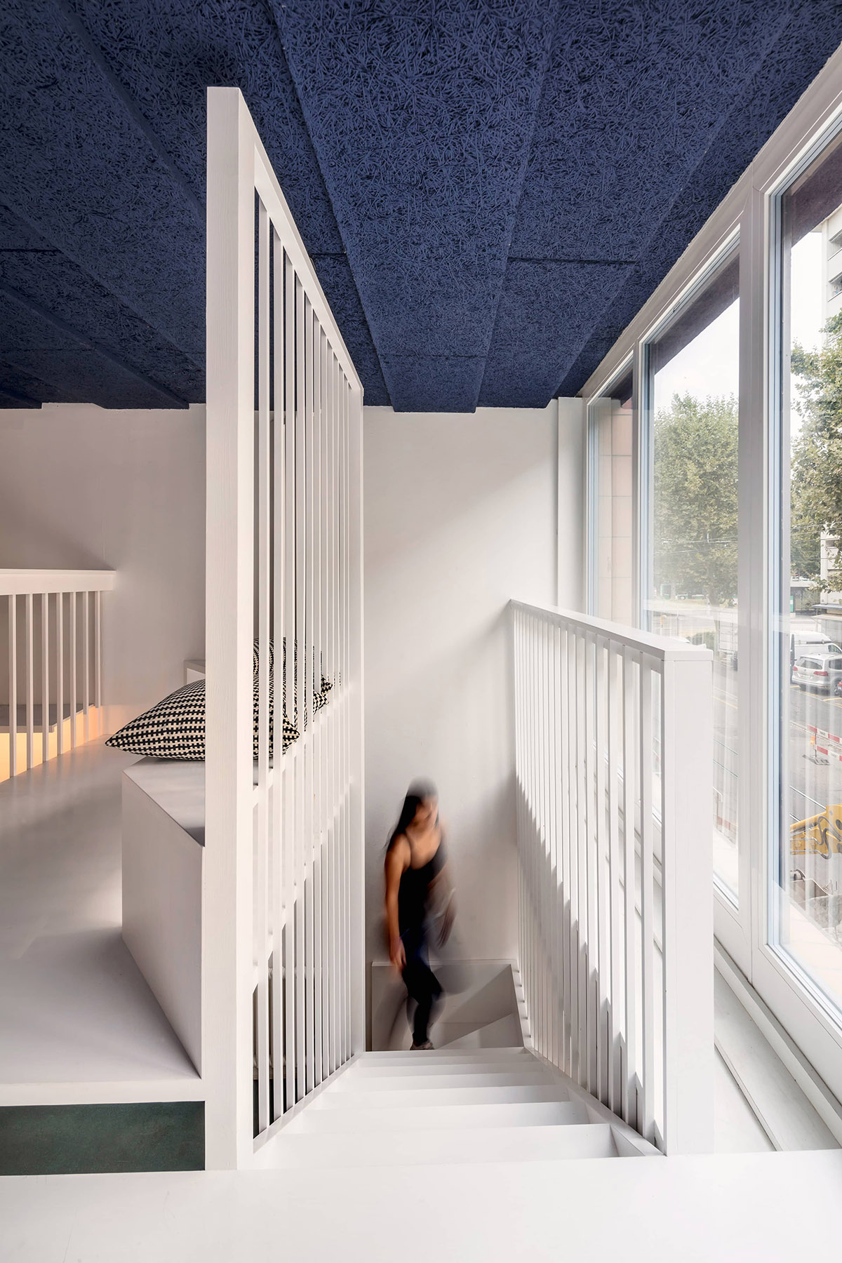 FOCKETYN DEL RIO Studio transforms an unused corridor of a building into a community center in Basel