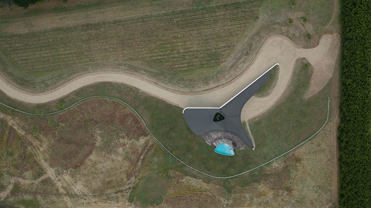 Wood Marsh translates topography lines into snake-like Peninsula House in Australia 