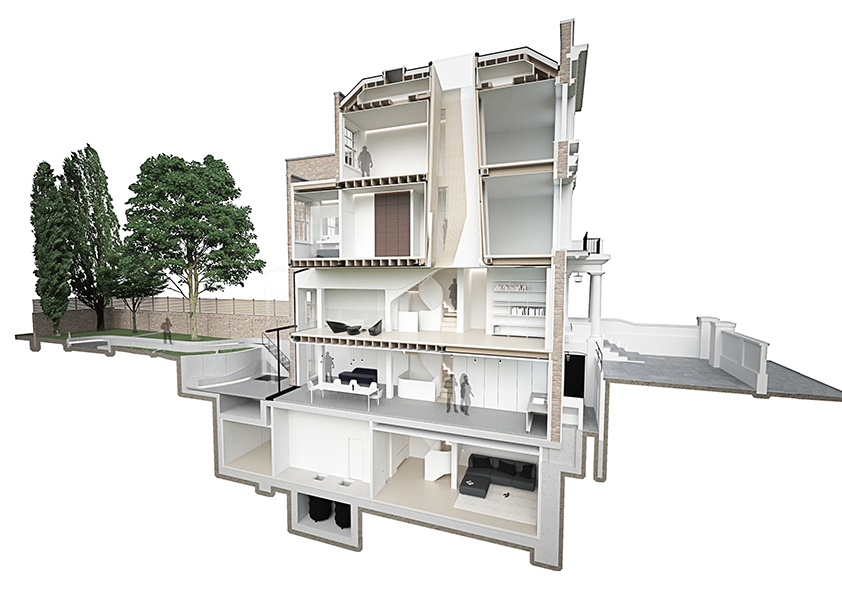 FLOW Architecture carves out old Victorian house in London and brings light with fluid interventions