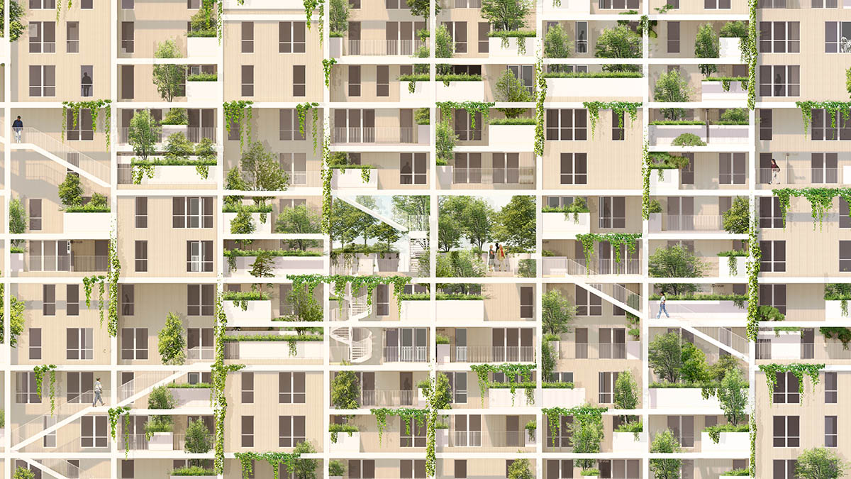 Construction work begins on MVRDV's vertical green oasis, La Serre, outside of Paris