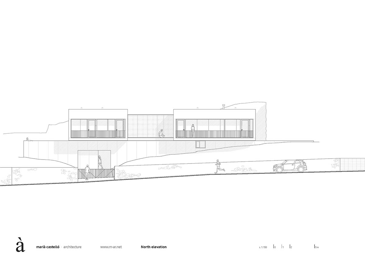 Marià Castelló Architecture completes family house with on a hilly topography in Spain 