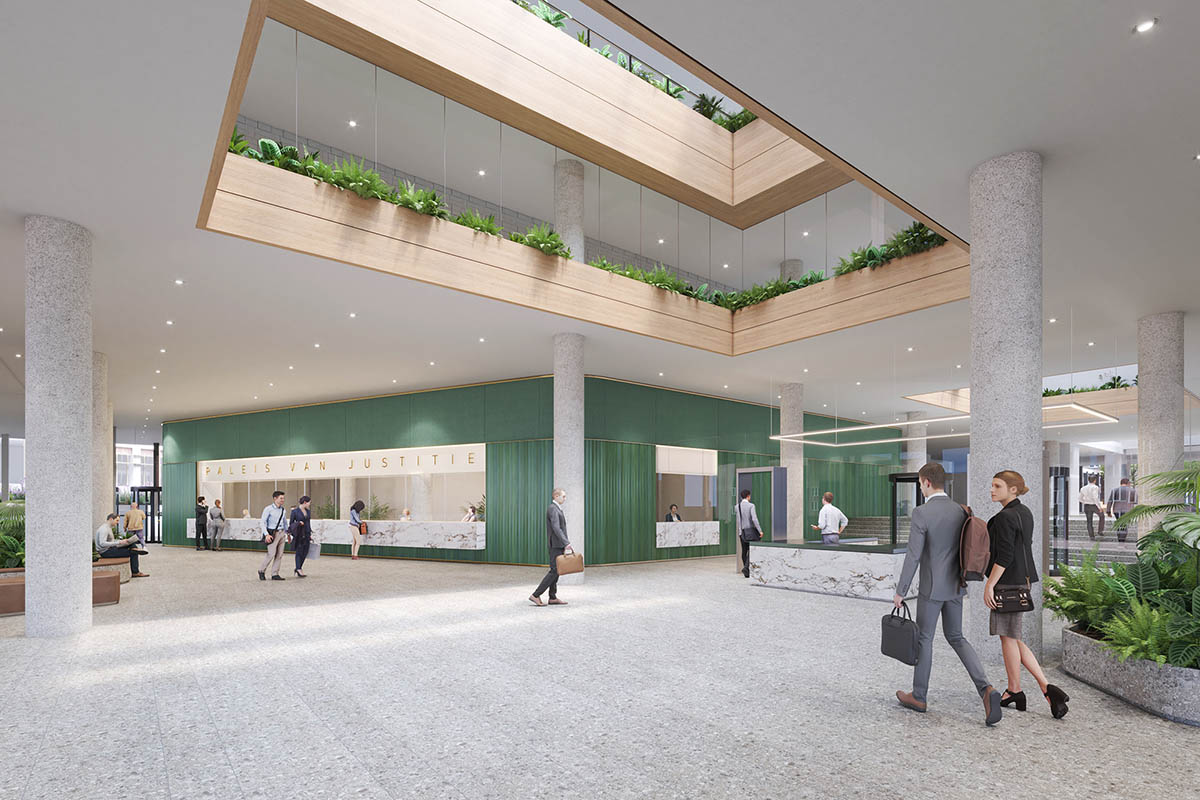 Barcode Architects, HUB, ABT, Karres en Brands selected to renew the Palace of Justice in The Hague