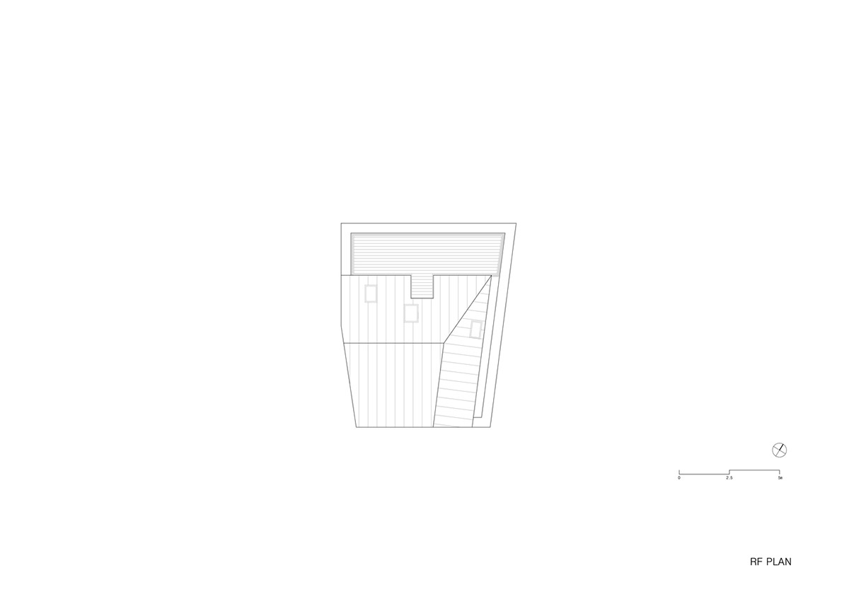 2m2 architects designed clay brick Sista House with inclined roof on narrow lot in Seoul