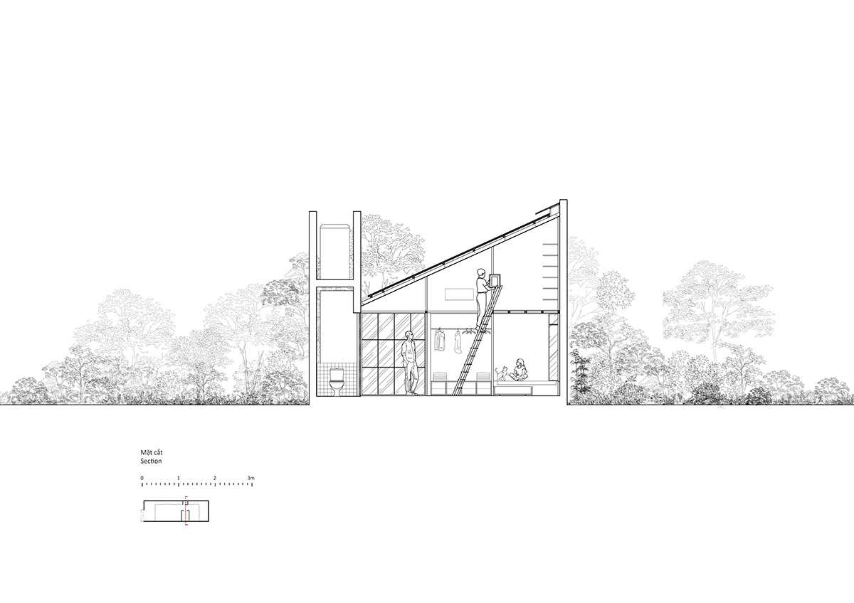 MIA Design Studio completes family house with angular roof in Vietnam 