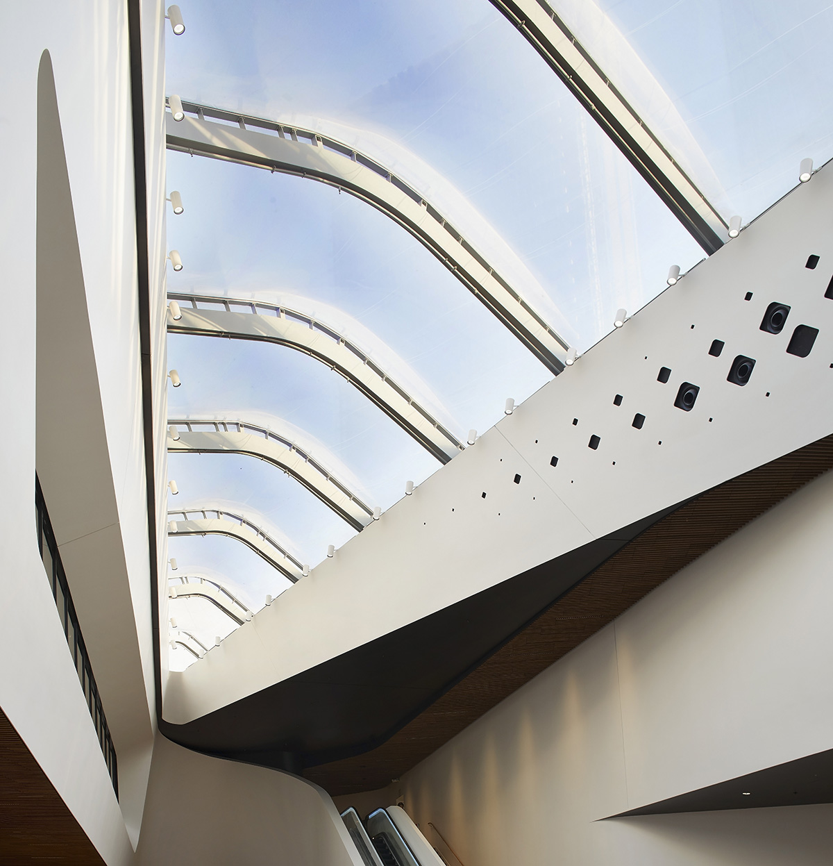 Zaha Hadid Architects' shopping complex made of engineered bamboo creates louvered surfaces