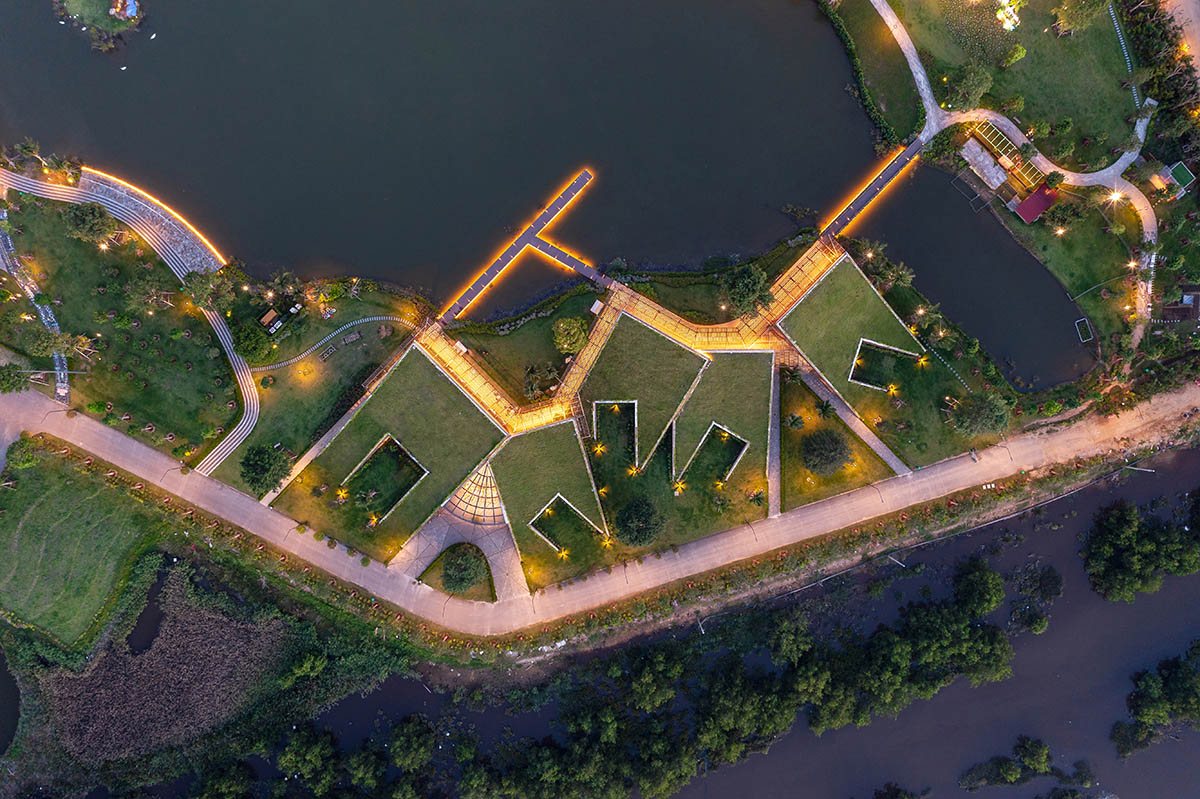 The Park by MIA Design Studio acts like rebellious structures embedded into the landscape 