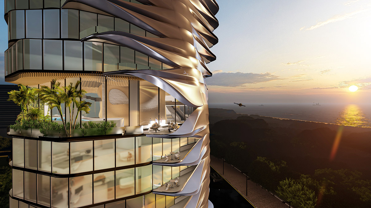 Reparametrize Studio proposes twisted residential tower in Dubai