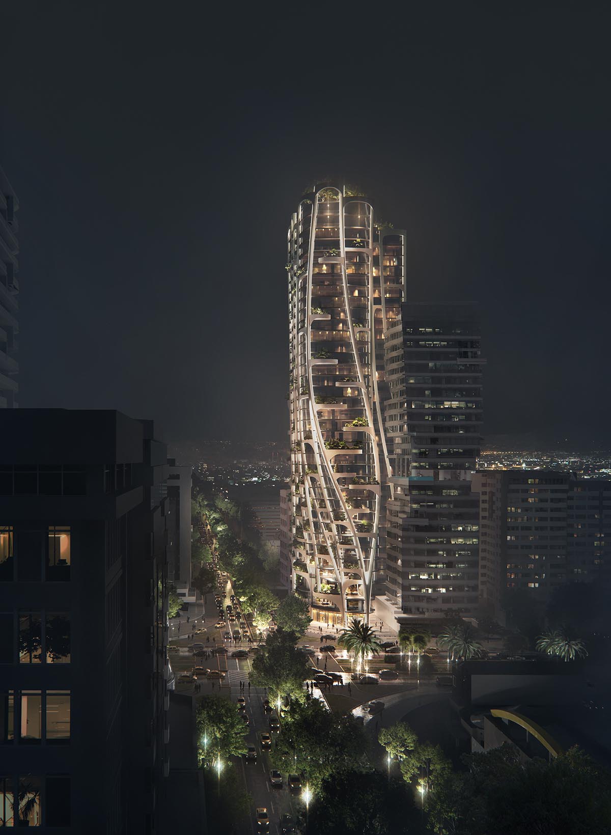 MAD unveils its twisting mixed-use Qondesa tower, set to become Quito’s tallest building