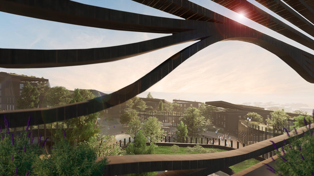 NOA transforms an agricultural area into a new neighborhood in the Dolomites