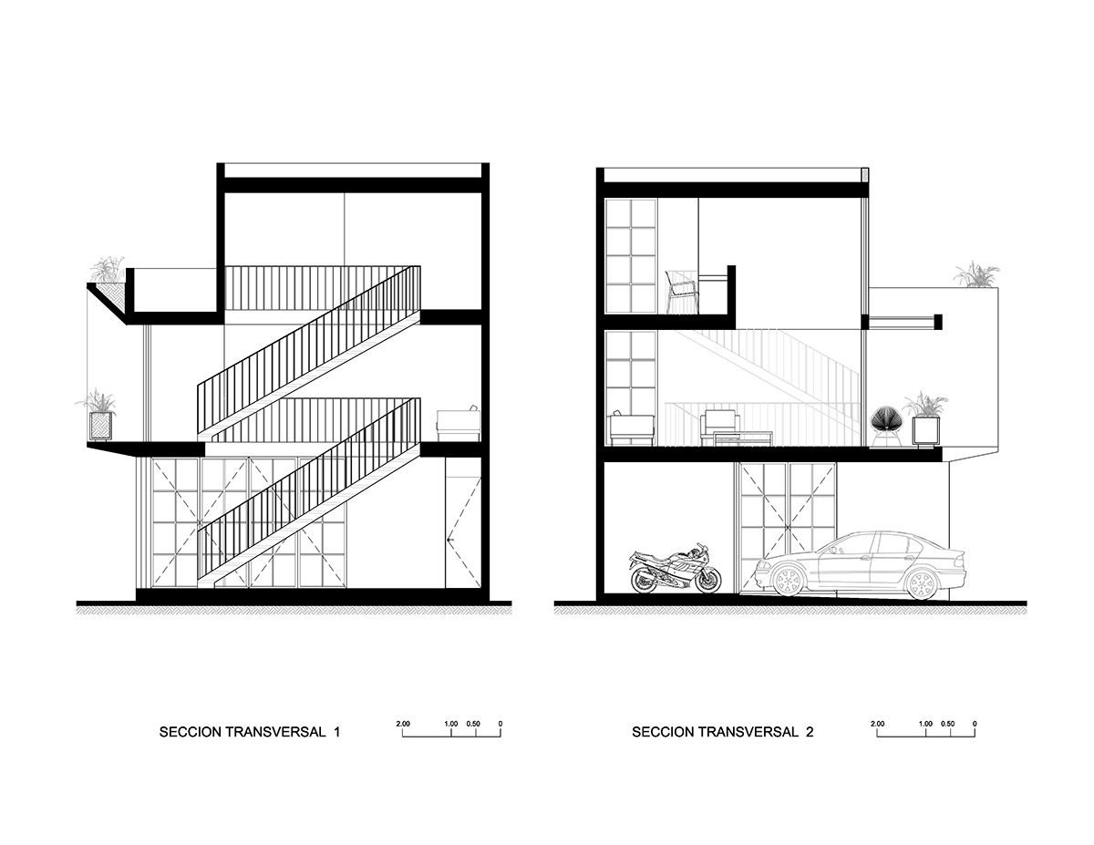 Estudio Tecalli uses red clay brick, concrete and glass to form MoMa House in Mexico