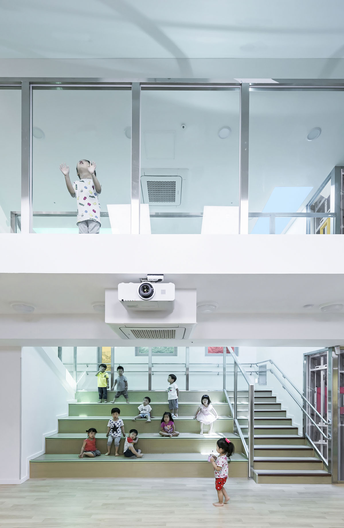 IROJE KHM Architects completed tetris-looking Nursery in South Korea