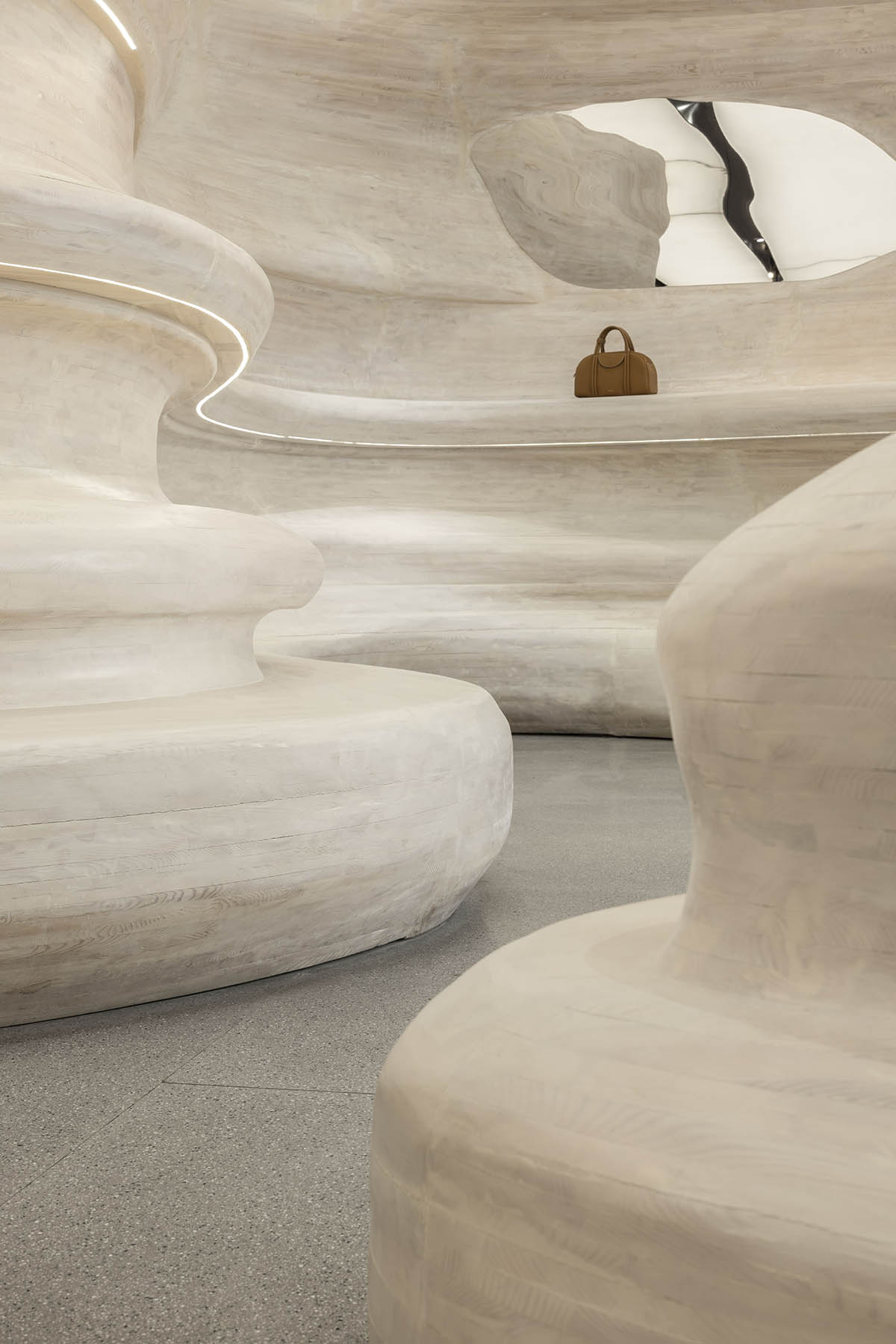 Interiors of Songmont Huaihai Road Store mimic wind-sculpted canyons in Shanghai