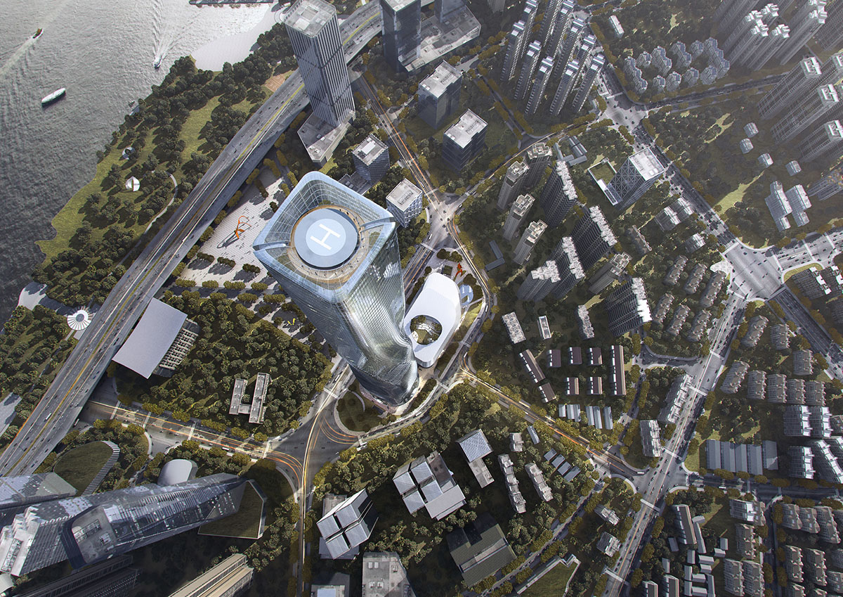 EID Architecture Unveils twisting Shimao North Riverfront Tower in Fuzhou