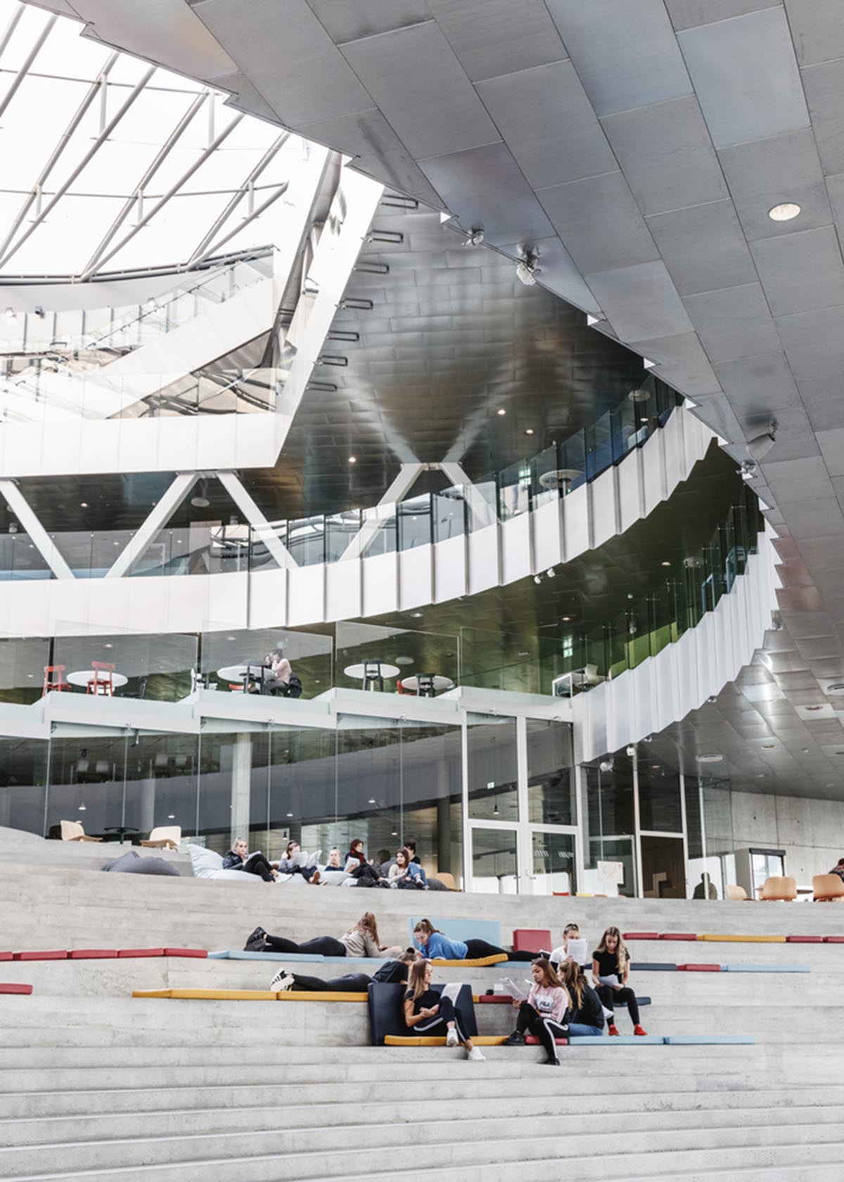 BIG's vortex-shaped education center combines three schools under one roof on the Faroe Islands
