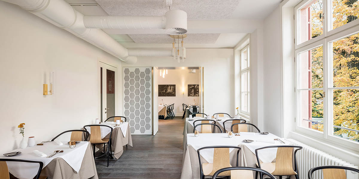 FDR Studio completes Parterre One Restaurant in pastel tones in the heart of Basel