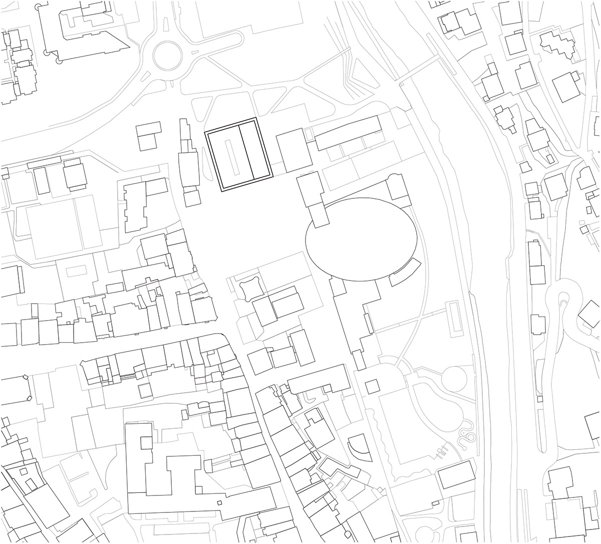 Carlana Mezzalira Pentimalli built music school with cut out and red-pigmented volumes in Italy