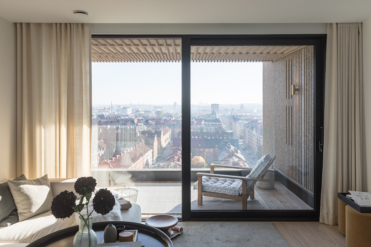 OMA completes Norra Tornen tower in Stockholm with stack of mega residential units