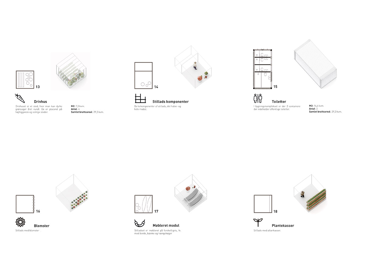 WE Architecture +Erik Juul design scaffolded temporary housing and urban gardens for homeless people