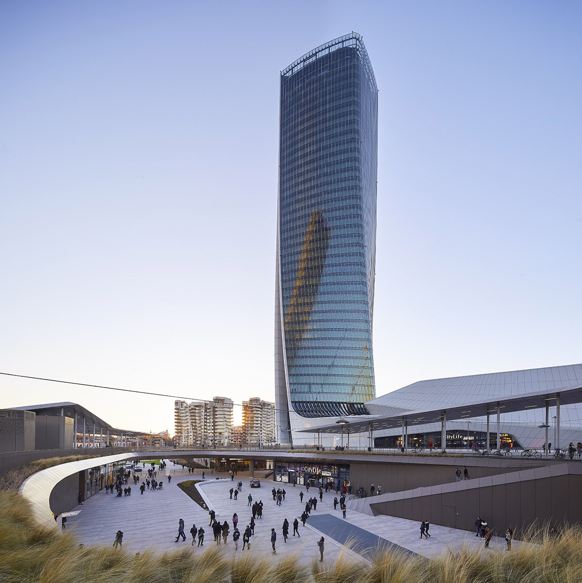 Zaha Hadid Architects' shopping complex made of engineered bamboo creates louvered surfaces