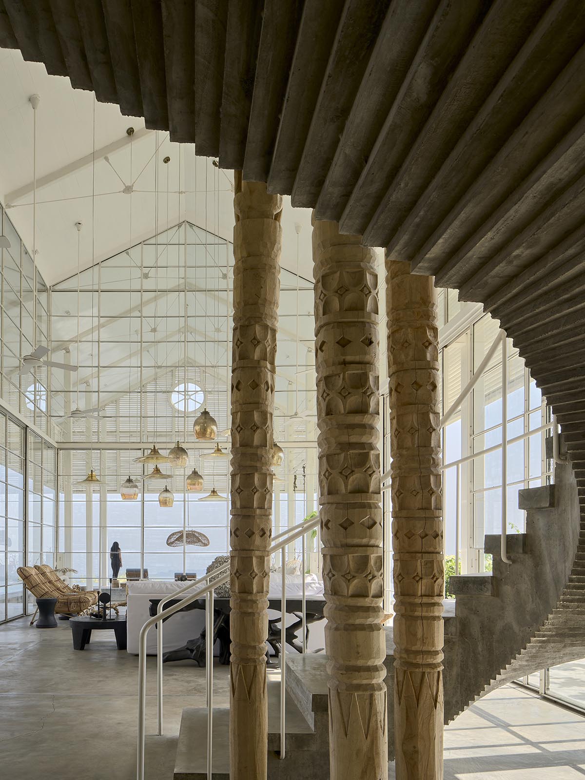 Retreat by Architecture BRIO features linear pavilion-like structures to frame views in Alibag 