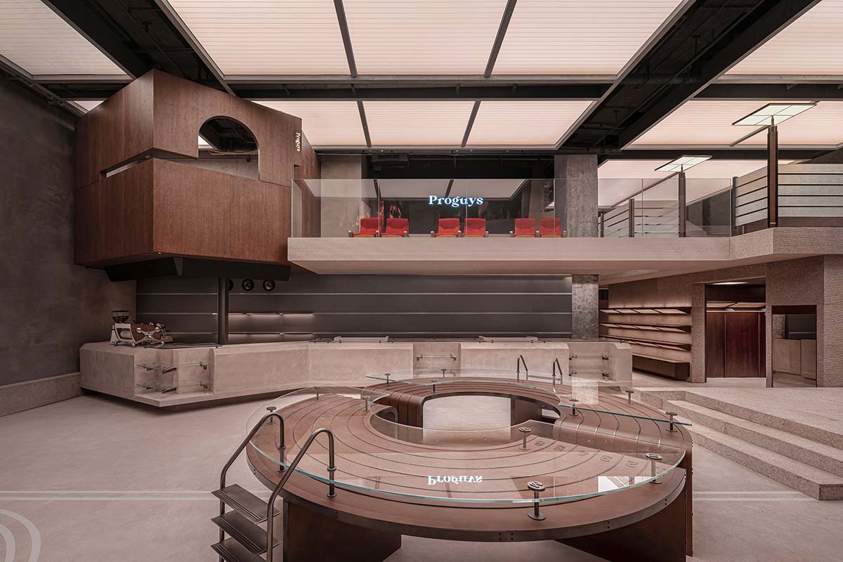 TOMO Design brings retro aesthetics with office-inspired scenography into a fashion store