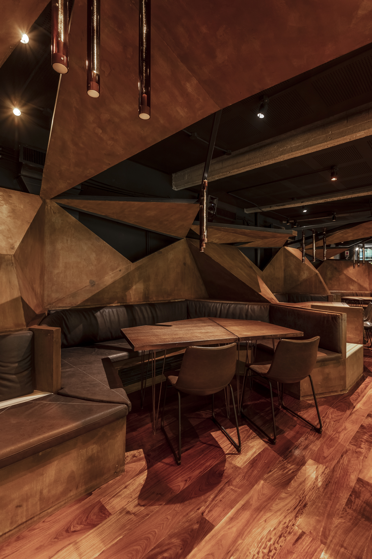 Hitzig Militello Arquitectos creates abstract landscape in the interior of Mamba Bar in Buenos Aires