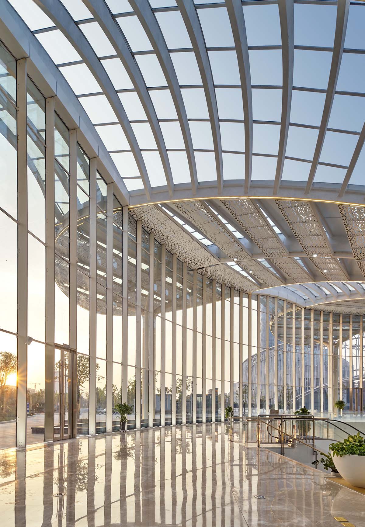 Shanghai United Design Group designs service center inspired by pomegranate flower in Zaozhuang