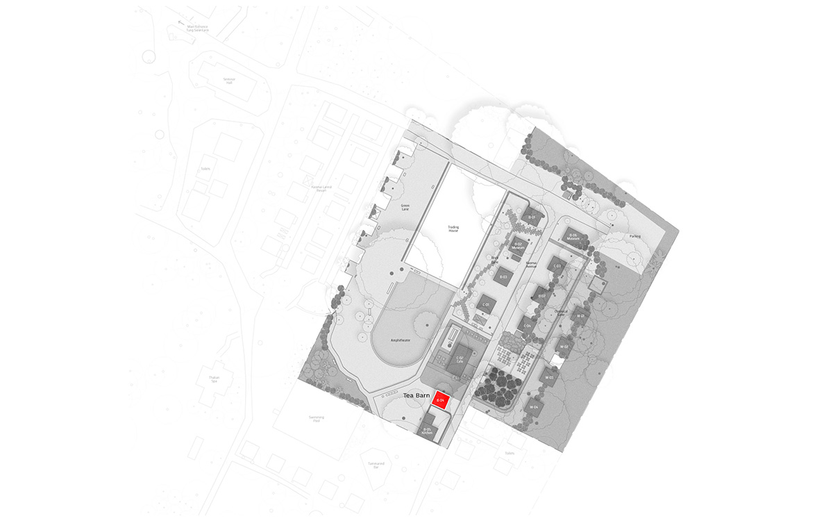 Sunken tea house by PAVA architects restores its historical elements in a former plant estate