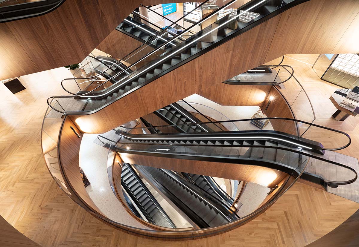 OMA completes KaDeWe Department Store in Berlin with a sculptural wooden escalator