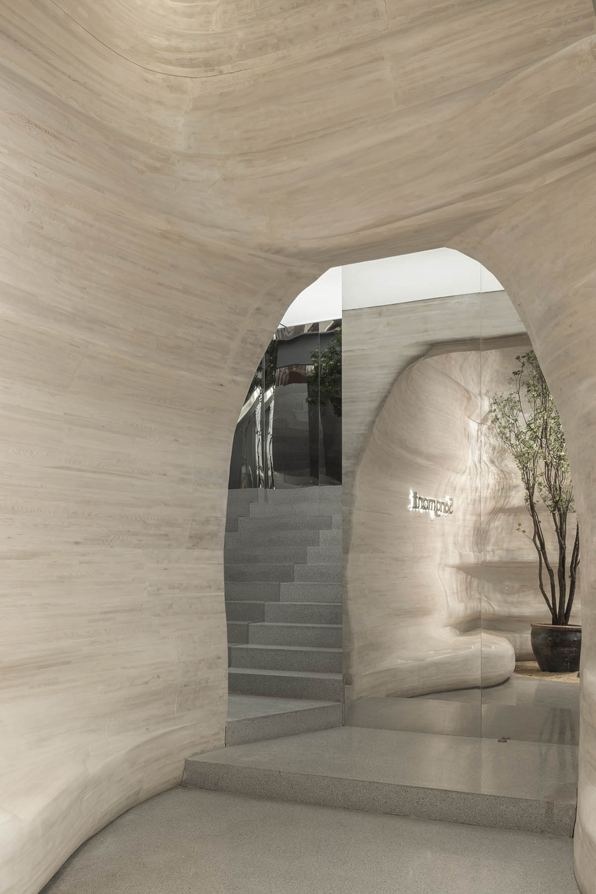 Interiors of Songmont Huaihai Road Store mimic wind-sculpted canyons in Shanghai