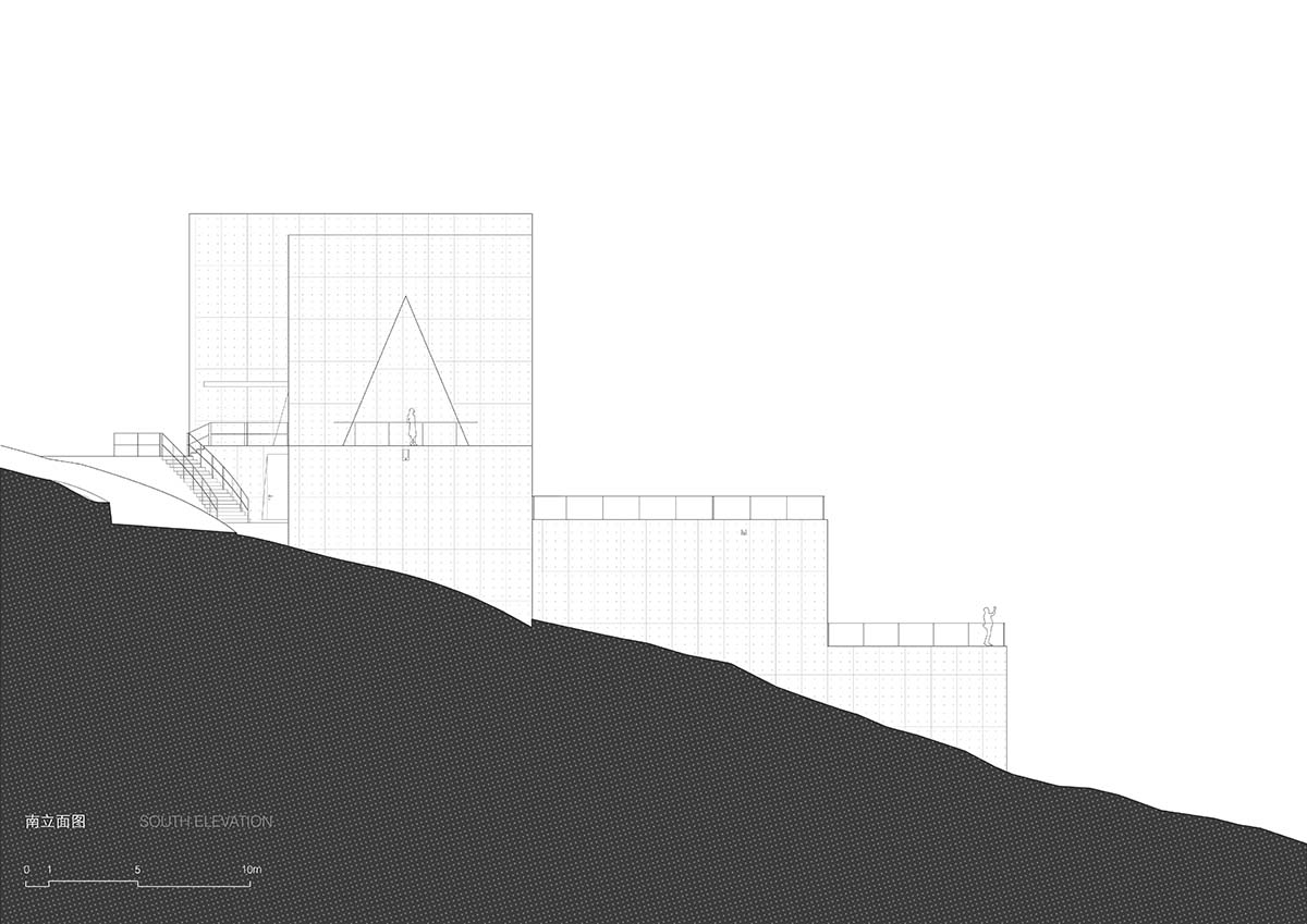 TAO completes concrete bookstore with protruding structure on a steep slope in China 