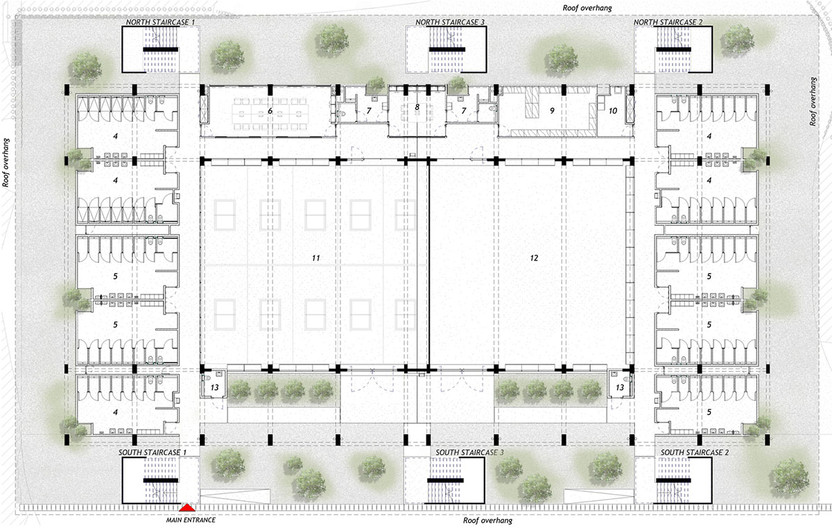 Blaise Pascal high school gymnasium by Koffi & Diabat&eacute; Architectes