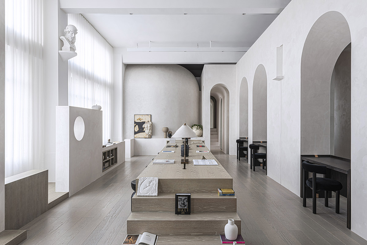 EVD designs its office that features classical aesthetics with arched elements in Shanghai