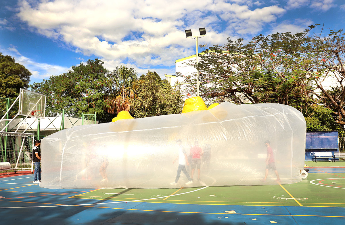 Corhuila University students in Colombia installed Artificial Topographies developed with 3D modeling
