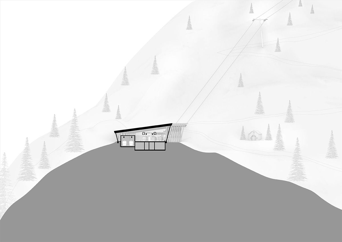 Peter Pichler Architecture crafts mountain mobility with wooden stations and a hut in the Alps
