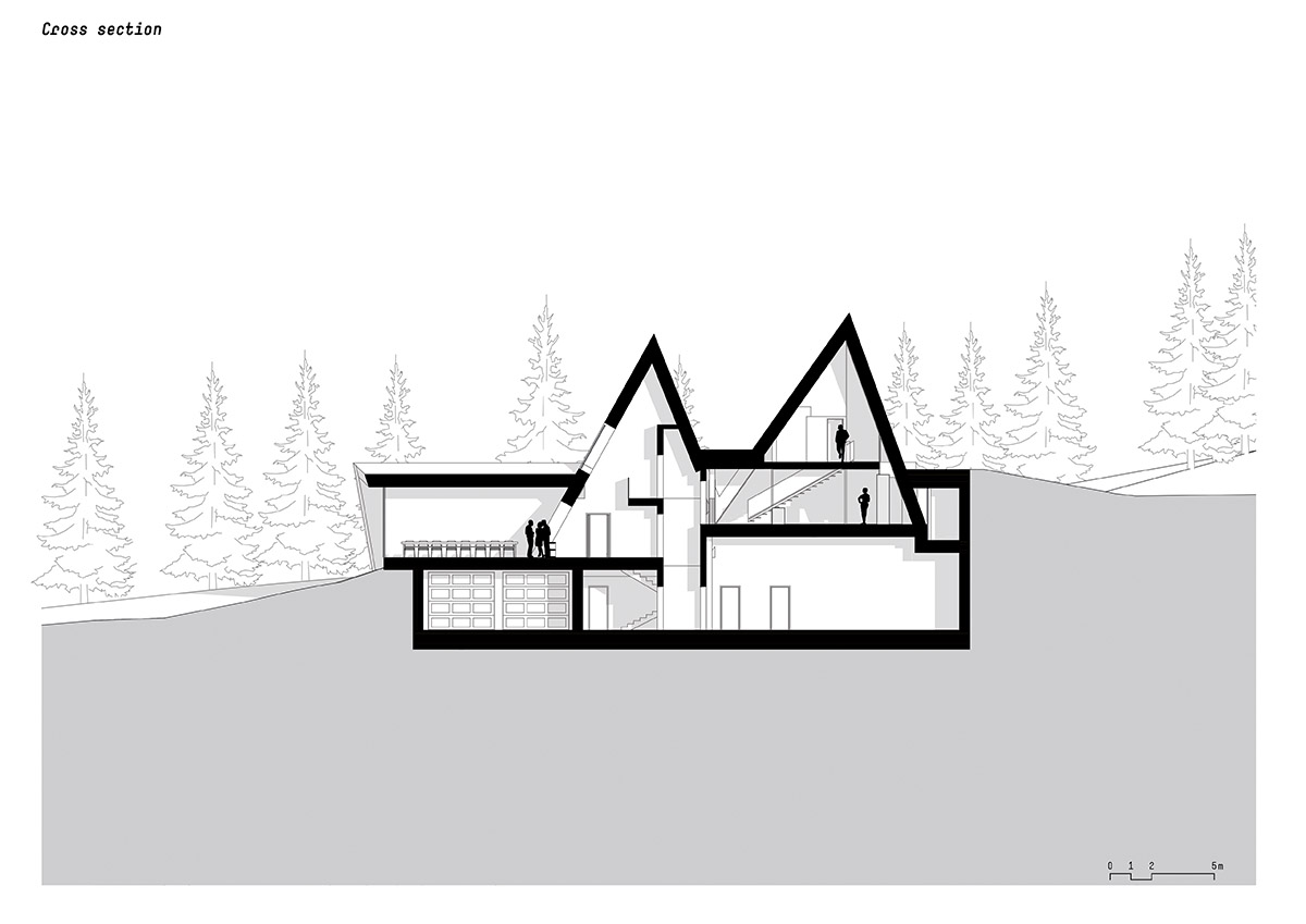 noa* reinterprets A-frame typology with Colorado holiday villa on rocky mountains