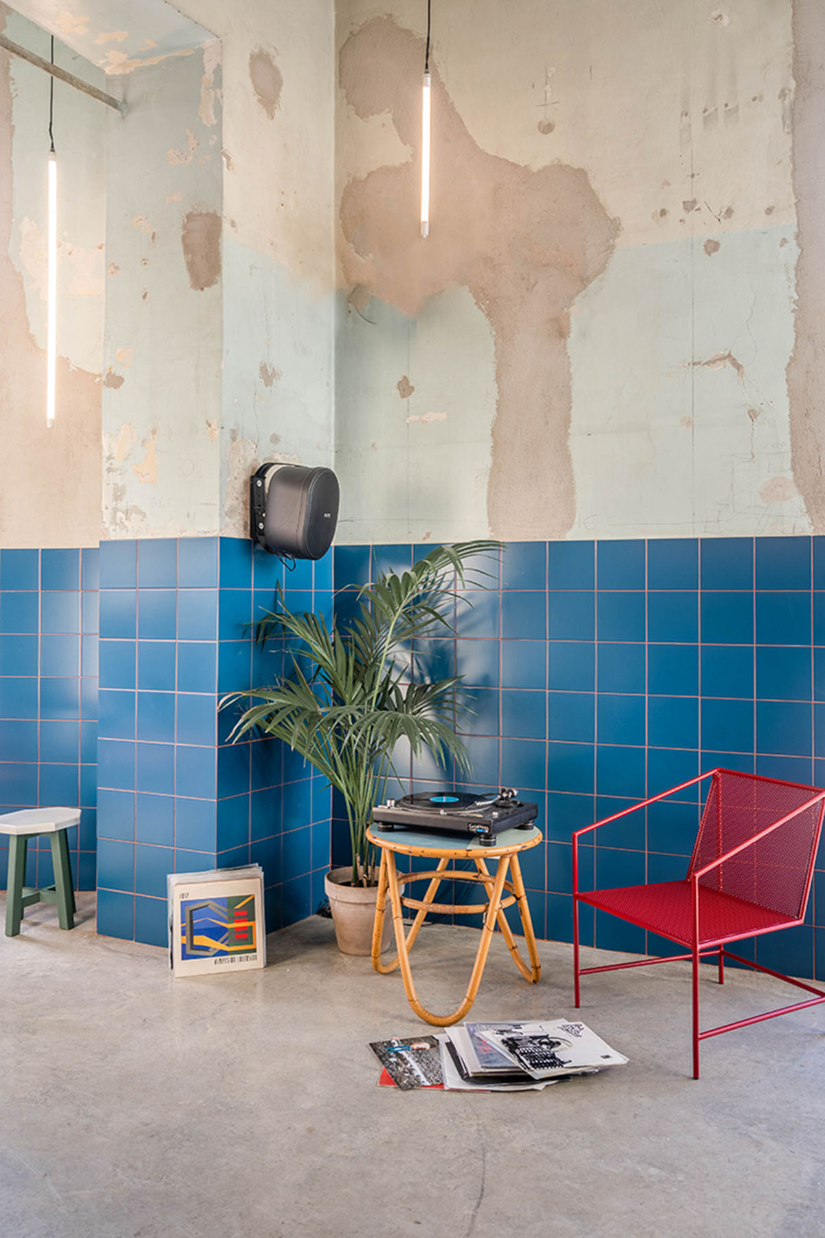 STUDIOTAMAT converts abandoned bakery into a colorful restaurant in Rome