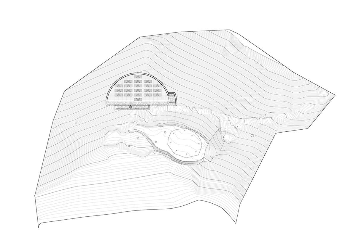 MAIN OFFICE adds half-circle yoga platform to thatched-roof guest villas in Sayulita, Mexico